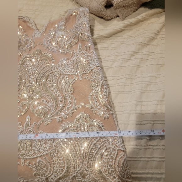 Free People Night Shimmer Dress | Beige | Size 6/8 - Picture 10 of 11